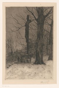 Krusifiks ved siden av treet av Frans Smissaert (signed by artist)