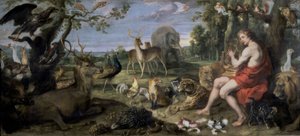 ORPHEUS OG DYRENE - 1600-TALET - OLJE / LERT - 195 × 432 cm - NP 1844 - FLAMENCO BAROQUE