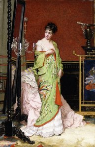 Den grønne kimonoen, 1876 av Frans Verhas