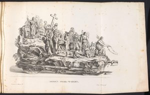 Tredje flyte i prosesjonen for Saint Rombout, 1825 Derden Prael-waegen (tittel på objekt)