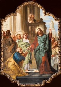 Sognekirke (Vår Frues sognekirke). Interiør. maleri. Frans Ykens. av Frans Ykens