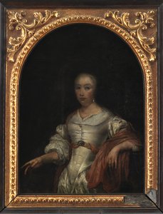 Portrett av en dame av Frans van I Mieris