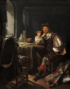 En soldat som røyker en pipe, ca. 16571658.