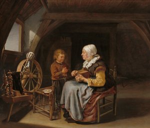 Saying Grace, ca. 1650-55 av Frans van Mieris