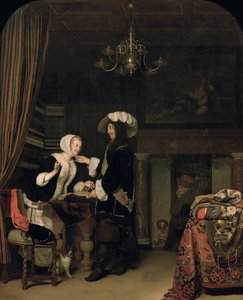 Cavalier in the Shop, 1660