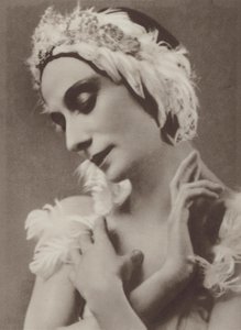 Pavlova i The Dying Swan (s/hv-bilde) av Frans van Riel