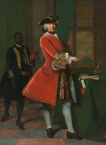 Portrett av Jan Pranger og en slavebundet tjener