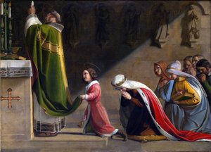 Saint Ludmila og Saint Wenceslaus under messen av Frantisek Tkadlik