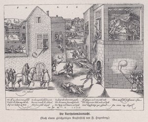 Massakren på St Bartholomew's Day, Paris, Frankrike