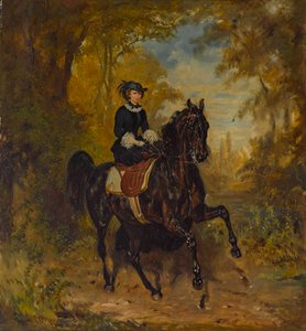 Keiserinne Elisabeth av Østerrike til hest.
