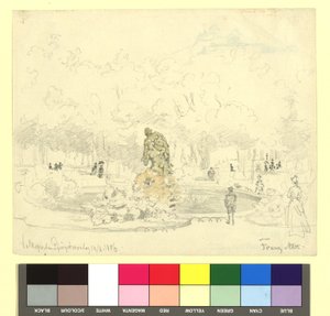 Volksgarten mit Tilgnerbrunnen (Faun und Nymphe) av Franz Alt