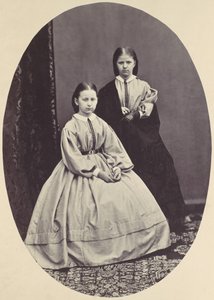[Portrett av to jenter], 1850-60-tallet. av Franz Antoine