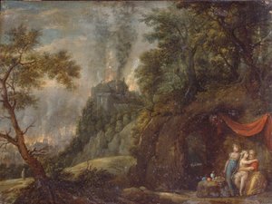 Lot og hans døtre, 1720-årene av Franz Anton Hartmann