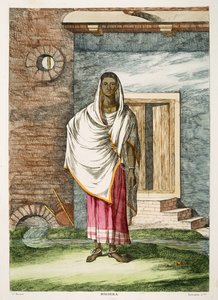 "Hidgra, en hermafroditt." I Hijrah. § 15, pl. 4, i bind 2 av Solvyns, B. 