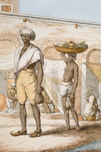 Hinduisk betjent eller kjøper av mat, fra 