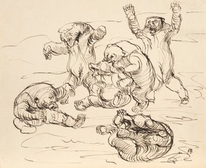Slagende bjørner av Franz Barwig d. Ä.
