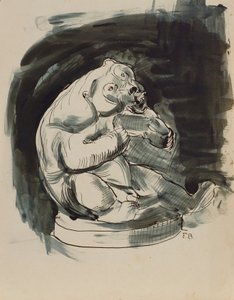 Sittende malaysisk bjørn av Franz Barwig d. Ä.