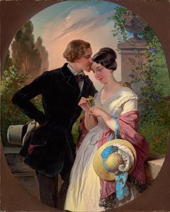 Faust og Gretchen på 1800-tallet av Franz Dobiaschofsky