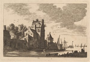 Hus på et innløp av Franz Edmund Weirotter