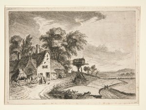Landskap med gård av Franz Edmund Weirotter