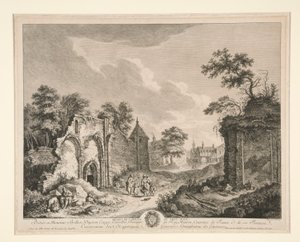 Ruinene av klosteret St. Maur av Franz Edmund Weirotter