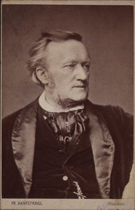 Portrett av komponisten Richard Wagner 1813-1883, før 1877. av Franz Hanfstaengl
