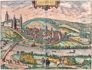 Arnsberg, Tyskland (gravering av Franz Hogenberg