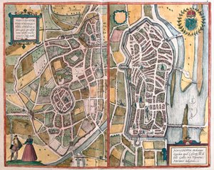 Autun og Nevers, Frankrike (gravering av Franz Hogenberg