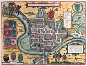 Chester - Storbritannia (gravering av Franz Hogenberg