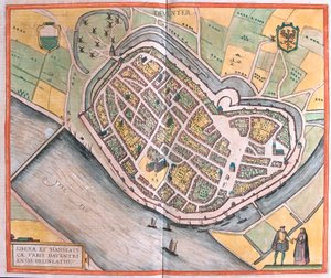 Deventer, Nederland (gravering av Franz Hogenberg
