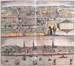 Kaliningrad, Russland - Riga, Latvia (gravering av Franz Hogenberg