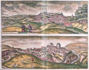 Lebrija og Setenil - Spania (gravering av Franz Hogenberg