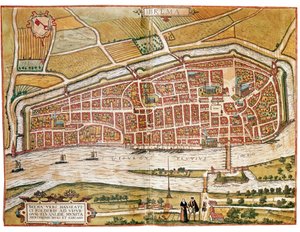 Kart over Bremen (gravering av Franz Hogenberg