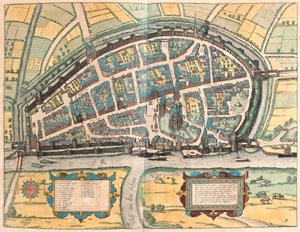 Neuss, Tyskland (gravering av Franz Hogenberg