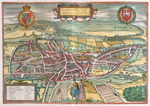 Norwich - Storbritannia (gravering av Franz Hogenberg