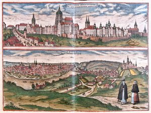 Praha, hovedstaden i kongeriket Böhmen, Tsjekkia (gravering