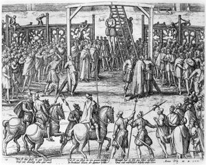 Scener med henging i Flandern, 1570 av Franz Hogenberg