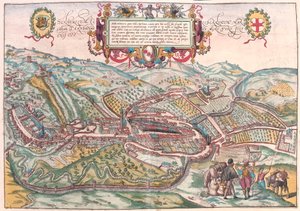 Serravalle, Vittorio Veneto (Treviso), Italia (gravering av Franz Hogenberg