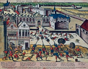 The Haultepenne Fury i 1581 (farget gravering) av Franz Hogenberg