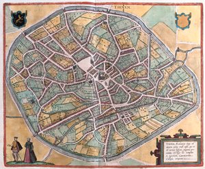 Tienen, Belgia (gravering av Franz Hogenberg