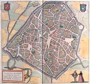 Valenciennes, Frankrike (gravering av Franz Hogenberg