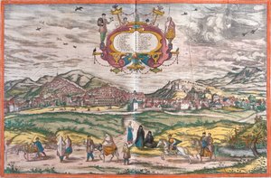 Utsikt over Granada, Spania (etsning