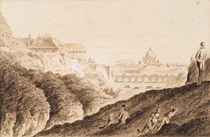 Hofburg med vollgrav, slottsport og bro