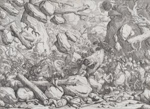 Maximilian Emanuel og den bayerske hæren i et smalt pass i Tyrol, tidlig på 1700-tallet.