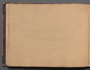 Album med utsikt over Roma og omegn, landskapsstudier, side 19b: Skisse av en båt