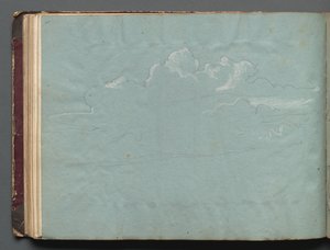 Album med utsikt over Roma og omgivelsene, landskapsstudier, side 36b: Skystudie. av Franz Johann Heinrich Nadorp