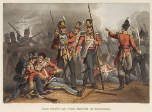 The Buffs at the Battle of Albuera (farget akvatint) av Franz Joseph after Manskirch