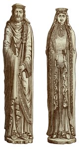 Clovis I og Clotilde hans kone, 1100-tallet, 1870