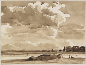 Landskap nær Kochel av Franz Kobell