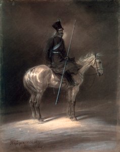 Kosakk til hest, 1837. av Franz Krüger